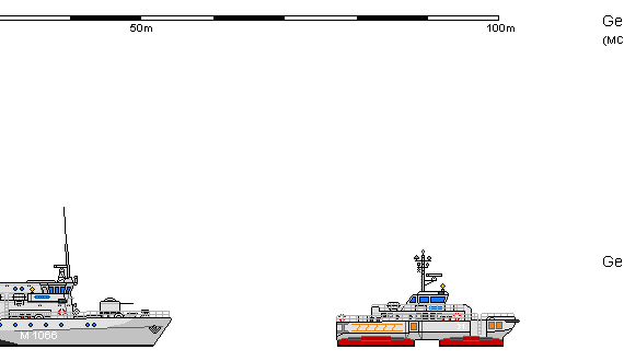 Корабль D MHC Klasse 332 FRANKENTHAL - чертежи, габариты, рисунки