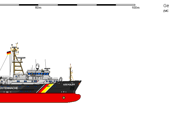 Корабль D OPV SEEADLER - чертежи, габариты, рисунки
