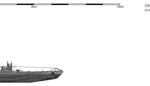 Корабль D SSK Type VII-C - чертежи, габариты, рисунки