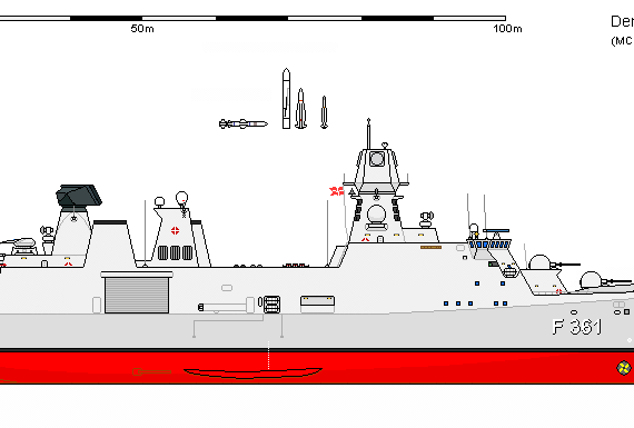 Ship Dk FFG SF 3500 PATRULIJESKIBE - drawings, dimensions, figures