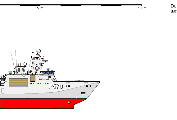 Корабль Dk OPV KNUD RASMUSSEN - чертежи, габариты, рисунки