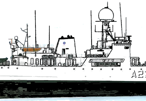 Корабль EML Admiral Pitka A230 (Patrol Vessel ) - чертежи, габариты, рисунки