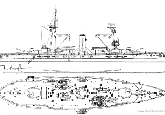 Военный корабль Espana (Battleship) (Spain) (1936) - чертежи, габариты, рисунки
