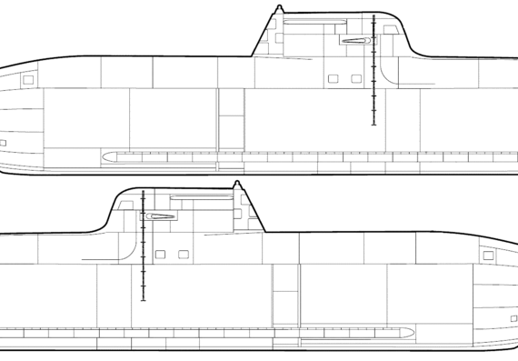 Подводная лодка FGS Type U212A (Submarine) - чертежи, габариты, рисунки