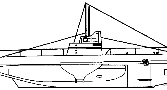 Подводная лодка FNS Saukko Pu110 (Submarine) - чертежи, габариты, рисунки