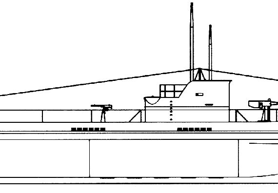 Подводная лодка FNS Vetehinen (Submarine) - чертежи, габариты, рисунки