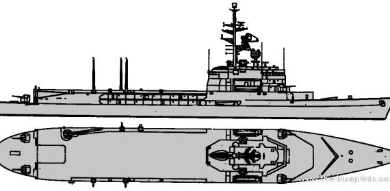 Aircraft carrier FN Jeanne dArc - drawings, dimensions, pictures