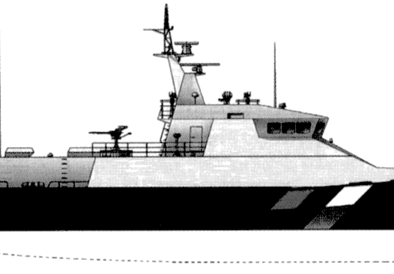 Ship FRS Project 2097.0P Katran Patrol Vessel - drawings, dimensions, figures
