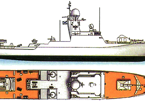 Корабль FRS Project 2163.0 Astrakhan Buyan-class Corvette - чертежи, габариты, рисунки