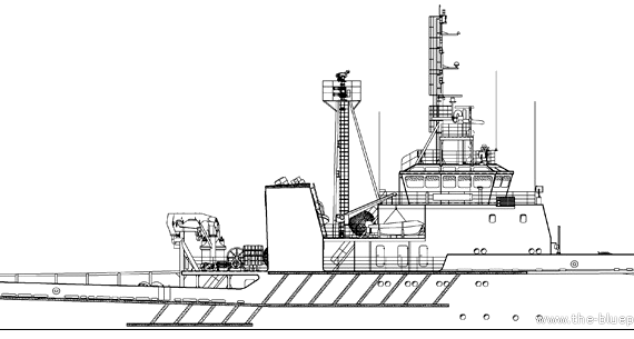 Корабль FRS Project 2203.0 Okhotsk Tug Boat - чертежи, габариты, рисунки