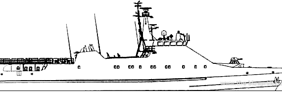 Корабль FRS Project 2246.0 Okhotnik class Border Patrol Boat - чертежи, габариты, рисунки