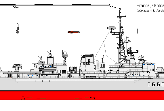 Корабль F DD Leygues Ventose AU - чертежи, габариты, рисунки