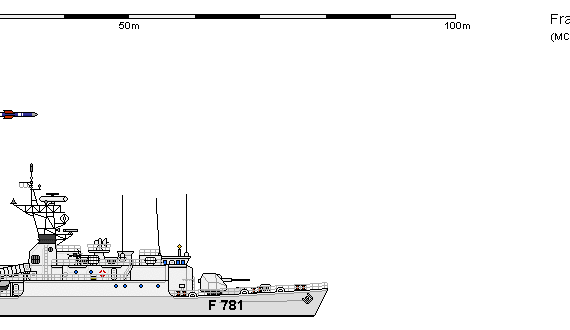 Корабль F FS A-69 D'ORVES (Aviso) - чертежи, габариты, рисунки