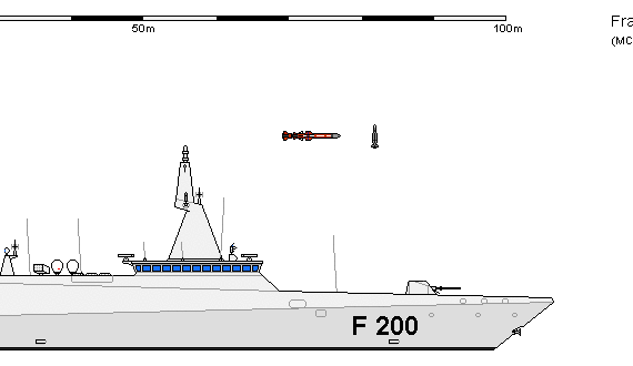 Корабль F FS DCN GOWIND 200 - чертежи, габариты, рисунки