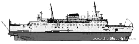 Ferry ship - drawings, dimensions, pictures