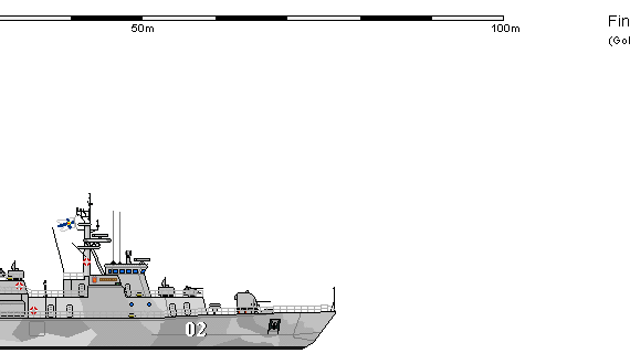 Корабль Fi MCS HAMEENMAA - чертежи, габариты, рисунки