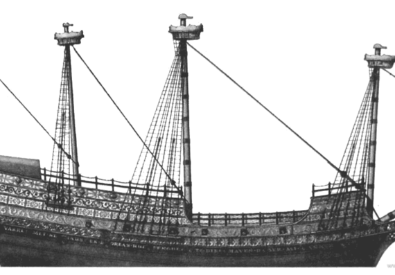 Корабль Flemish 1593 - чертежи, габариты, рисунки
