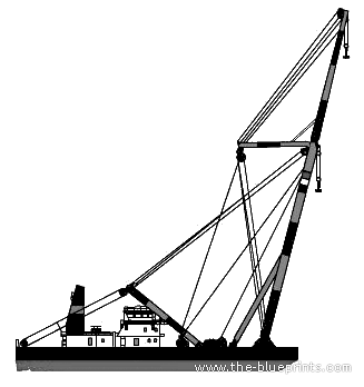 Ship Floating Sheerleg - drawings, dimensions, figures