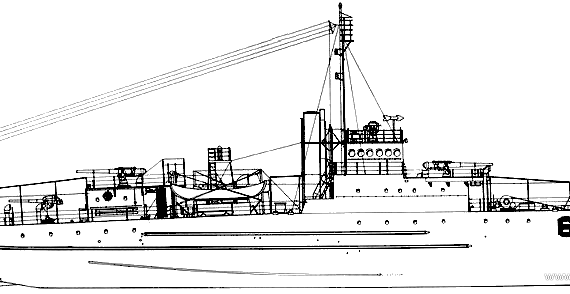Корабль Ford Eagle Boat (ASW Boat) (1917) - чертежи, габариты, рисунки