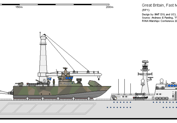 Корабль GB AK BMT Fast Mothership Concept - чертежи, габариты, рисунки