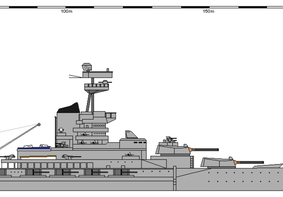 Ship GB BB Revenge - drawings, dimensions, figures