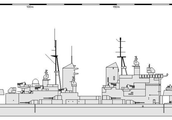 Ship GB BB Vanguard - drawings, dimensions, figures