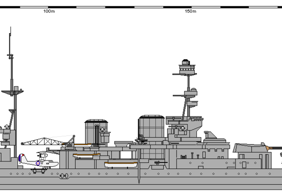 Корабль GB BC Renown Repulse - чертежи, габариты, рисунки