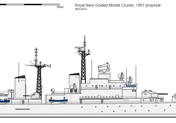 Корабль GB CG AU (1957) - чертежи, габариты, рисунки