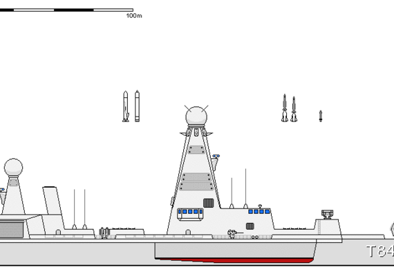 Корабль GB CG FSW(P) AU - чертежи, габариты, рисунки