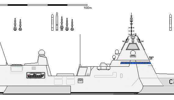 Корабль GB CG Global Cruiser Pentamaran AU - чертежи, габариты, рисунки