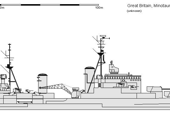 Корабль GB CL Minotaur Swiftsure - чертежи, габариты, рисунки