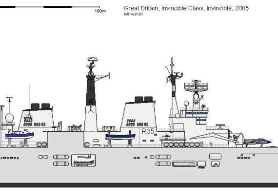 Ship GB CVS INVINCIBLE (2005) - drawings, dimensions, figures