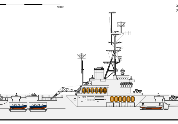 Корабль GB CV Colossus - чертежи, габариты, рисунки
