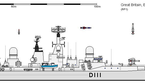 Ship GB DDG Kresta Eagle AU - drawings, dimensions, figures