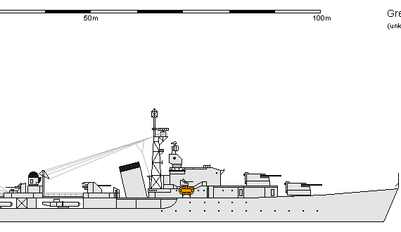 Корабль GB DD Battle - чертежи, габариты, рисунки