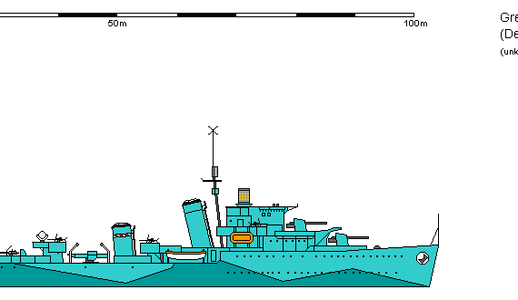 Ship GB DD D Decoy - drawings, dimensions, figures