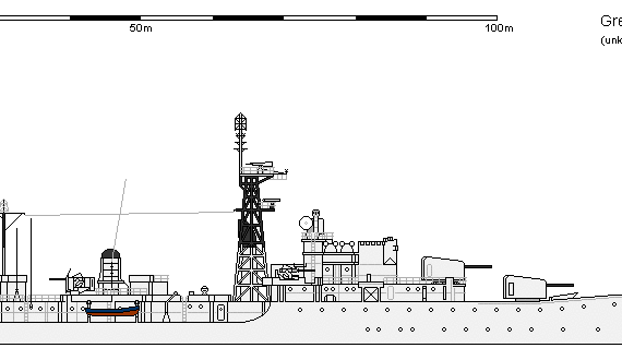 Ship GB DD Daring - drawings, dimensions, figures