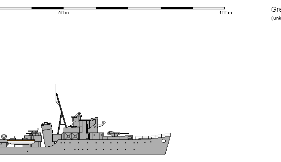Корабль GB DE Hunt II - чертежи, габариты, рисунки