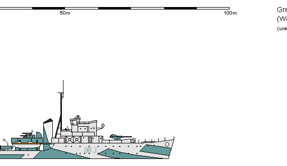 Корабль GB DE Hunt III Wensleydale - чертежи, габариты, рисунки