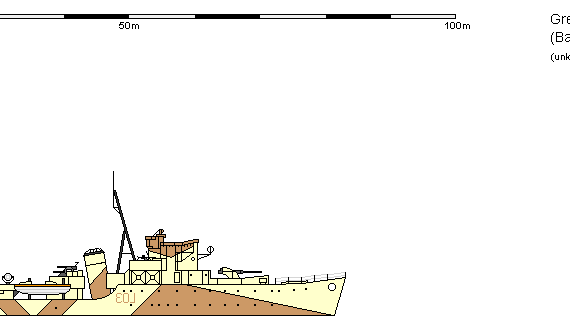 Корабль GB DE Hunt II Badsworth - чертежи, габариты, рисунки