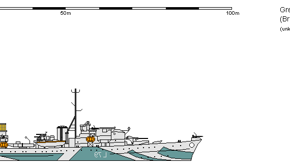 Корабль GB DE Hunt IV Brissenden - чертежи, габариты, рисунки