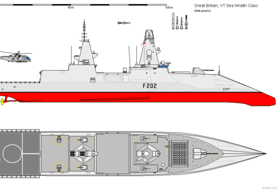 Корабль GB FFG VT Sea Wraith - чертежи, габариты, рисунки