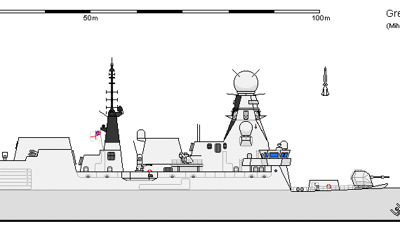 Ship GB FF FSC Type 45 - drawings, dimensions, figures