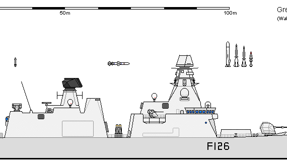 Корабль GB FF FSC Type 45 AU - чертежи, габариты, рисунки