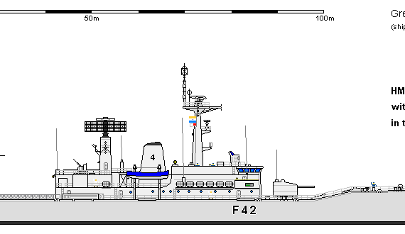 Ship GB FF Type 12M B1 Hero AU - drawings, dimensions, figures