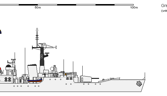 Корабль GB FF Type 12 B2 Rothesay - чертежи, габариты, рисунки