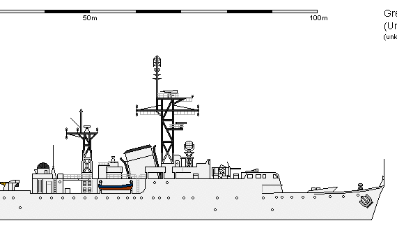 Корабль GB FF Type 15 Rapid Undaunted - чертежи, габариты, рисунки