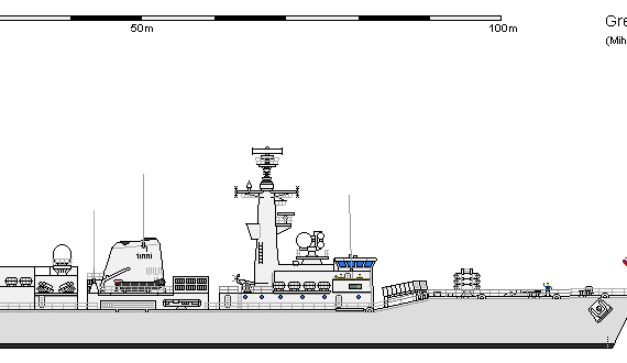 Корабль GB FF Type 19 AU - чертежи, габариты, рисунки