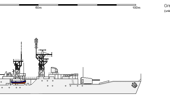 Корабль GB FF Type 41 Leopard - чертежи, габариты, рисунки