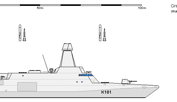 Корабль GB FS LCS Corvette Design AU - чертежи, габариты, рисунки